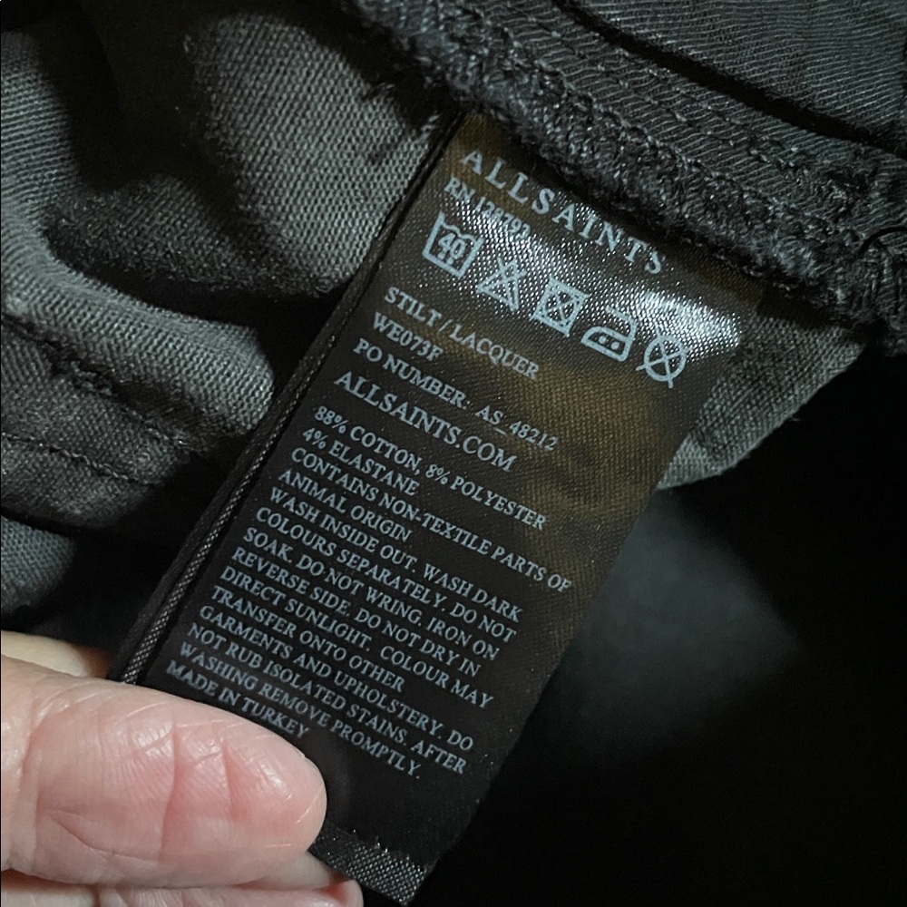 Stilt Allsaints Lacquer All Saints Coated Skinny Jeans Size 29 retails $178 - Picture 4 of 5